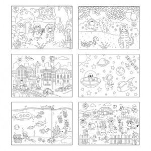 Placemats to colour, 24 pcs, Playbox - Img 2
