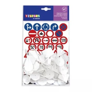 Set 24 semne de circulație și 72 stickere - Playbox