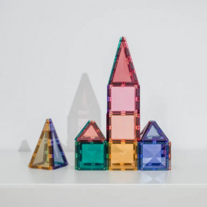 Set de constructie magnetic, Connetix Magnetic Tiles, Pastel Pack 32 piese - Img 4