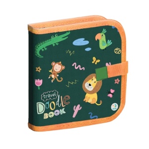 Set de desen Animals pentru copii, cu pagini reutilizabile, șabloane și markere colorate, destinat activităților creative inspirate de lumea animalelor.