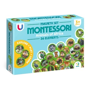 Set Magnetic Montessori – Animale din Africa (36 Magneți Educaționali)