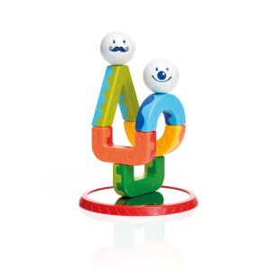 SmartMax My First Acrobats – joc magnetic educativ cu 11 piese colorate și 24 de provocări, ideal pentru copiii între 18 luni și 5 ani.