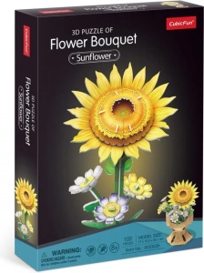 3D puzzle floarea soarelui - Img 4