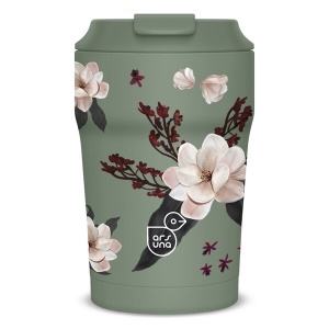 Cană termică Ars Una Flowery Green 350 ml