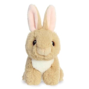 Eco Nation Iepuraș pluș bej deschis de 13 cm, cu urechi lungi și aspect adorabil, potrivit pentru copii și iubitorii de animale.