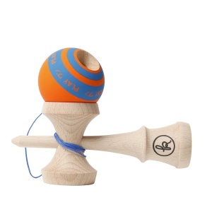 Kendama ONE PLAY Cool Mango G-Series – kendama profesională cu cupe mari, finisaj grip, spike precis și design vibrant, ideală pentru trick-uri de echilibru și freestyle.