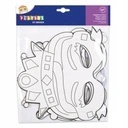 Măști de colorat Prințesă Playbox - Set creativ cu 12 măști