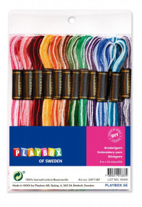 Melange embroidery yarn 24 pcs x8m, Plybox