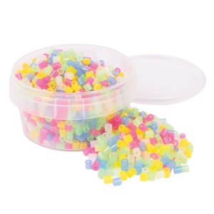 Playbox Beads in jar transparent ~1000 pcs