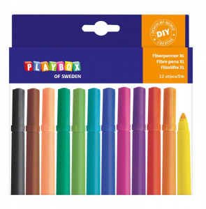 Playbox Set 12 carioci colorate cu varful gros - Img 1