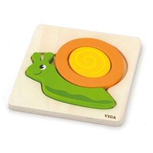Puzzle incastru din lemn Melc