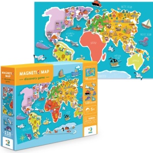 Puzzle magnetic - harta lumii - Img 1