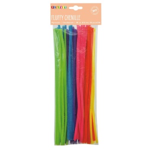 Sârmă plușată neon Playbox – Set 50 bucăți pentru activități creative și craft
