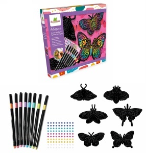 Set creativ cu markere metalice, Fluturi - Sycomore Artissimo