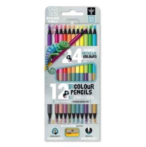 Set creioane colorate metalizate Ars Una