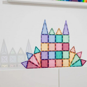 Set de constructie magnetic, Connetix Magnetic Tiles, Pastel Pack 32 piese - Img 5