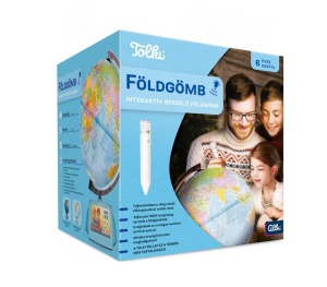 Tolki interaktív földgömb LED-világítással – több mint 1800 hanganyaggal, tanulás és szórakozás gyerekeknek.