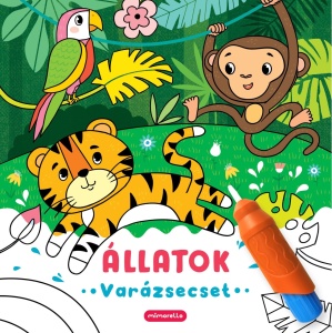 Varázsecset – Állatok, Újrahasználható vízzel színező foglalkoztató gyerekeknek