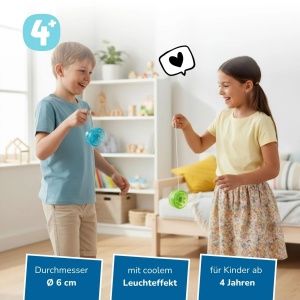 Yo-Yo cu lumini LED colorate, jucărie de îndemânare pentru copii, ideală pentru dezvoltarea coordonării mână-ochi și a motricității fine.