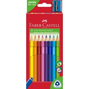 Creioane Colorate Jumbo Faber-Castell – Culori intense pentru mâini mici și idei mari