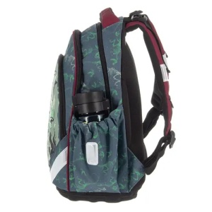 Rucsac Ars Una T-Rex – băieți, 23L, dinozaur, ergonomic. Lateral.