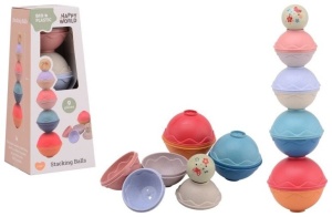 Jucărie pentru copii Johntoy - Happy World, turn de bile de bioplastic - Img 3