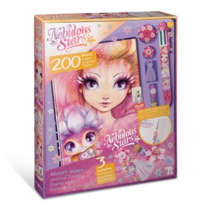 Jurnal Secret Nebulous Stars – Petulia, cu pagini de notițe, activități creative și stilou magic. Ideal pentru fetițe care iubesc magia și florile.
