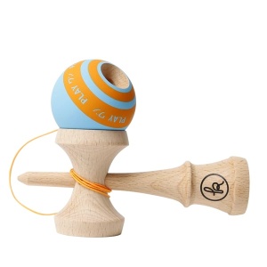 Kendama ONE PLAY Sunset Flip G-Series – kendama profesională cu cupe mari, finisaj grip și design Sunset Flip, perfectă pentru trick-uri de echilibru și freestyle.