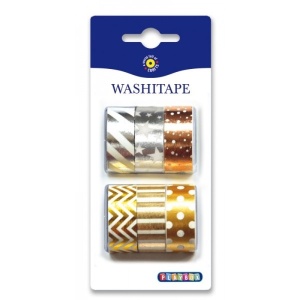 Playbox Washi tape metallic colours 6 pcs 3mx15m