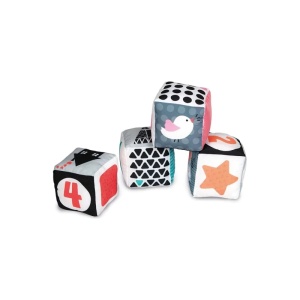 Set 4 cuburi moi Baby Clementoni Black & White - Baby Blocks - Img 2