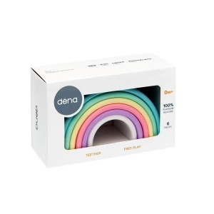 Dena Rainbow Pastel – Curcubeu senzorial din silicon cu 6 piese