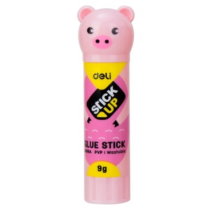 Lipici solid de 9 g cu design de animale, disponibil în culori și modele asortate precum urs, porcușor și crocodil.