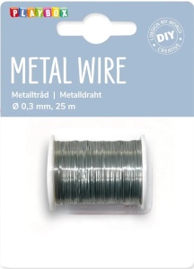 Sârmă metalică argintie Playbox – 25 m pentru proiecte creative și hobby-uri