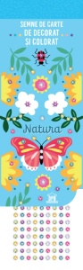 Semne de carte de colorat - Natura (cu strasuri)