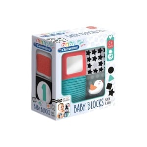 Set 4 cuburi moi Baby Clementoni Black & White - Baby Blocks