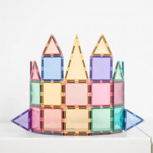 Set de constructie magnetic, Connetix Magnetic Tiles, Pastel Pack 32 piese - Img 6