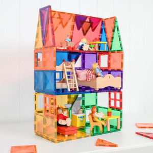 Set de constructie magnetic, Connetix Magnetic Tiles, Starter Pack 60 piese - Img 3