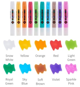 Set Glass Deco Deserturi cu vopsele pentru sticlă, captatoare de soare și modele de prăjituri colorate, ideal pentru activități creative și decorațiuni handmade.