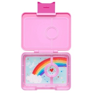 Yumbox Snack Surf – caserolă etanșă mică, cu 3 compartimente pentru gustări.