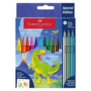 Carioci Faber-Castell Dino – Set 10+3 culori pentru copii