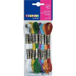 Embroidery yarn 8 x 8 m glitter