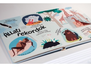 Ez állati gyerekkönyv kihajtható fülekkel, különleges állatokkal és színes interaktív illusztrációkkal.