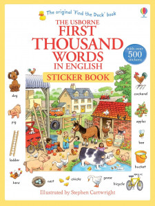 First 1000 words english sticker book