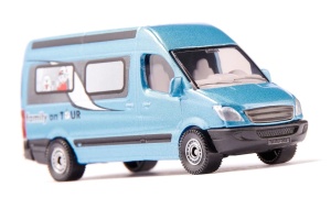Mașină Campervan Albastru SIKU - Aventuri de familie pe roți