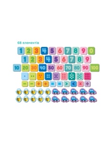 Numere si semne, set magnetic, 64 piese - Img 4