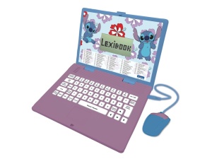 Stitch oktató laptop gyerekeknek magyar és angol nyelvű fejlesztő játékokkal, színes dizájnnal és interaktív feladatokkal.