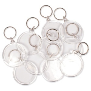 Playbox - Brelocuri foto rotunde, transparente 10 buc