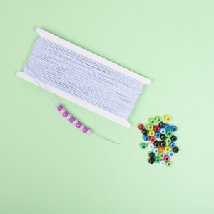 Playbox - șnur elastic alb pentru brățări și mărgele 50m - Img 2