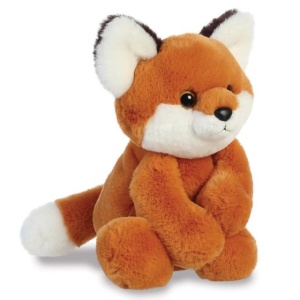 Jucărie de pluș vulpiță Flopsies Finn Fox 30 cm – blăniță portocalie moale, detalii realiste, material reciclat, produs eco-friendly Aurora World.