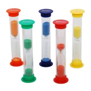 Set 5 mini clepsidre cu cronometrare